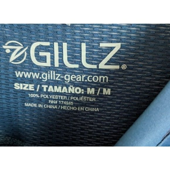 Gillz Mens LS UV Tournament Series V2 Blue Waterman Print L/S Fishing Shirt Sz M - Picture 5 of 7